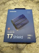 Image of BRAND NEW **** Samsung Portable SSD T7 Shield 2TB External Hard Drive - Blue