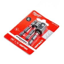 Image of Milwaukee Shockwave Impact Socket Adaptor Set (3pc)
