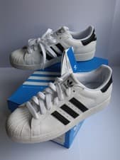 Image of NEW boxed Adidas Originals Superstar II White Black Mens Trainers UK 8