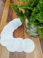 Image of Reusable Organic Bamboo Terry Cotton Makeup Remover Pads. Vegan. Eco-Friendly