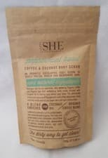 Image of Om She Aromatherapy: Coffee & Coconut Body Scrub - Peppermint Boost - 7 oz - NIB