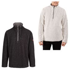 Image of Trespass Mens Falmouthfloss Half Zip Warm Winter Pullover Sweatshirt Fleece