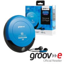 Image of GROOV-E RETRO SERIES PERSONAL PORTABLE CD PLAYER WALKMAN - BLUE - GVPS110/BE