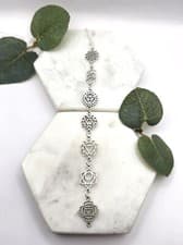 Image of Silver Cascade Seven Chakras Necklace