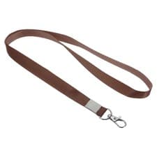 Image of 17" Neck Lanyards, 20 Pack 0.6" Width Strap Lanyard with Swivel Hook, Brown