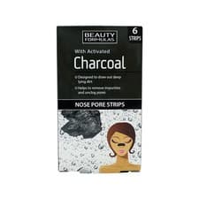 Image of 2 X BEAUTY FORMULAS CHARCOAL NOSE PORE STRIPS 12 USE