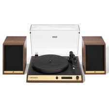 Image of Crosley C72 Turntable Walnut Bluetooth Bookshelf Speakers Vinyl Record Player