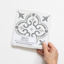 Image of d-c-fix Jamila Grey 15.25 x 15.25cm Self-adhesive Vinyl Wall Tiles