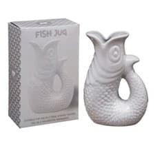 Image of Lesser & Pavey Fish Jug Vase 20cm Grey Ceramic LP75070 Ornament Holder NEW