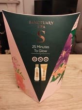 Image of Sanctuary Spa 25 Minutes to Glow Gift Set Bath Foam Body Scrub 100 ml- Brand New