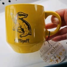Image of New Harry Potter House Ceramic Mug Hogwarts Crest Tea/Coffee Cup Hufflepuff