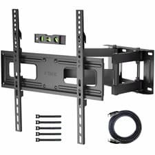 Image of BONTEC TV Wall Mount for 23-70 Inch LED LCD, Swivels Tilts Extends Double Arm