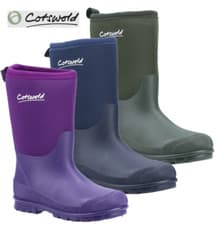 Image of Cotswold Junior Hilly Neoprene Wellingtons Boots Kids Welly Boots Children