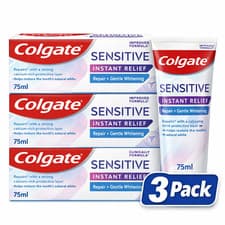 Image of Colgate Sensitive Instant Relief - Repar + Whitening Toothpaste 75ml - Pack of 3