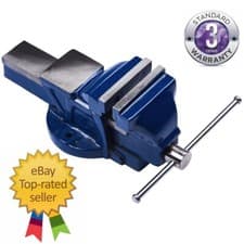 Image of 4" Heavy Duty Fixed Bench Vice With Large Anvil Cast Iron Body 3 Years Warranty