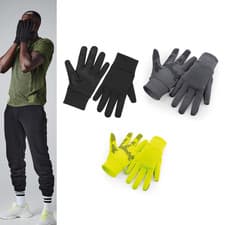 Image of Beechfield Softshell sports tech gloves B310 - Windproof and quick-drying