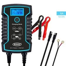 Image of 8A Smart Charger and Battery Maintainer 12v 24v for Motorcycles & Cars RPRSC808