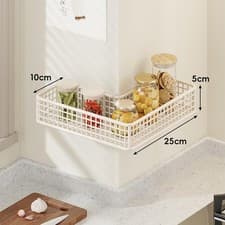 Image of Corner Shelf Adhesion Organizer Storage Organiser Metal Shower Caddy Basket