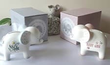 Image of Petit Cheri Elephant Money Box in Blue (No Pink Left)