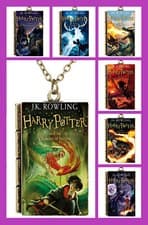 Image of Harry Potter Book Series 2014 Illustrated Cover Pendant Necklace Free Gift Bag
