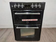 Image of Belling FARMHOUSE60DFBLK Electric Oven with Gas Hob [ID2111066554]