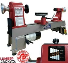 Image of Midi Wood Lathe 550W 12" Swing Cast Iron 5 Speed Bowl Turning Faceplate 230V