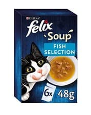 Image of Felix Soup Cat Food Fish Selection Wet Cat 6x48 g Pack of 8