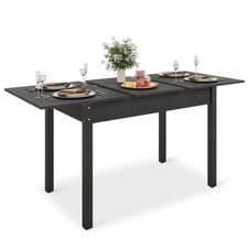 Image of Wooden Extendable Dining Table Large 150cm Space Saving Compact Kitchen Desk