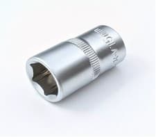 Image of New Draper 3/8" Drive HI-TORQ 6 Point Shallow Socket Satin Finish Sizes 8-22mm