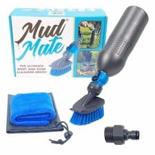 Image of MUD MATE football rugby boot cleaner hiking golf buddy shoe brush with scraper