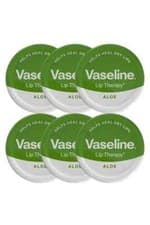 Image of 6 X Vaseline Lip Therapy Original Tin Balm Petroleum Jelly With Aloe Vera 20g