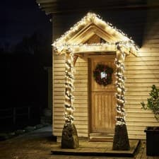 Image of LED Christmas String Lights Cluster 2000 Warm White Timer Indoor Outdoor Home