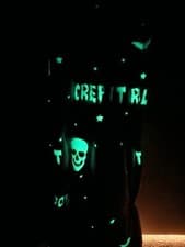 Image of Halloween Glow In The Dark Spooky Skulls Super Plush Throw Blanket