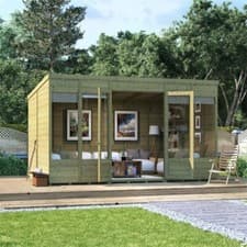 Image of Garden Room Garden Office Summerhouse 8x8 - 16x8 Heavy Duty Wooden T&G BillyOh