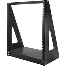 Image of 12U 2-Post Open Frame Desktop Server Rack, 19in Compact Space-Saving