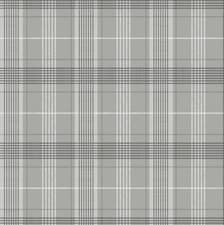 Image of Country Kelso Check Tartan Plaid Grey Mustard Yellow Fabric Effect Wallpaper