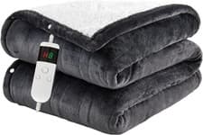 Image of Heated Throw 130X160cm Electric Blanket, 10 Heating Setting 1-8h Timer (4908)
