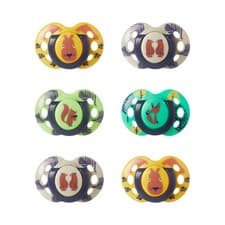 Image of Tommee Tippee Fun Soothers 18-36m 6 Pack Symmetrical Silicone Teat Orthodontic