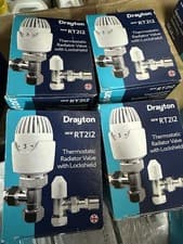 Image of Drayton RT212 TRV Lockshield Set 15mm Temperature Control White Brand New
