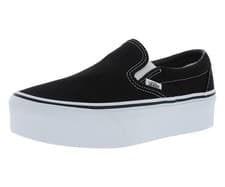 Image of Vans Unisex Classic SlipOn Stackform Shoes | Canvas Black/True White |