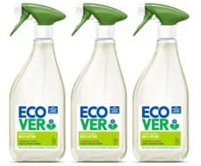 Image of Pack of 3 Ecover Multi-Action Surface Cleaner Spray Lemongrass and Orange 500ml