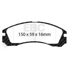 Image of EBC DP4954R BRAKE PAD SET DISC BRAKE Front,Rear