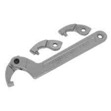 Image of Sealey SMC2M Adjustable C Spanner - Hook & Pin Wrench Set 4pc 32-76mm