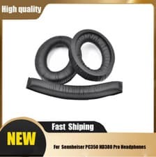 Image of Replacement Ear Pads Cushions Cover for Sennheiser PC350 HD380 Pro Headphones BK