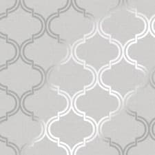 Image of Geometric Wallpaper Metallic Smooth Textured Apex Triangles Trellis Diamonds
