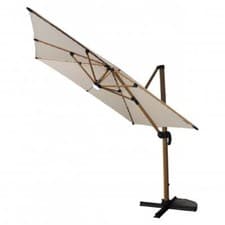 Image of JSH Cantilever Parasol Garden Sun Umbrella Canopy with Solar Led Lights