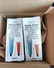 Image of 4 X FAACE Travel Buddy Kit Cleansing Wash Gel Mask Travel Size RRP £36
