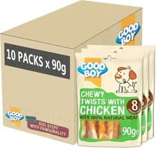 Image of Good Boy - Chewy Twists with Chicken - Dog Treats - Made with 100% Natural Chic