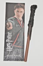 Image of HARRY POTTER WAND PEN AND BOOKMARK BRAND NEW NOBLE COLLECTION