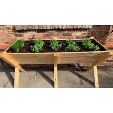 Image of 6ft Raised Wooden Veg Trough Planter - Plants & Vegetable/Herb Box